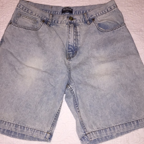 Pink + Dolphin Other - Denim shorts- Pink Dolphin